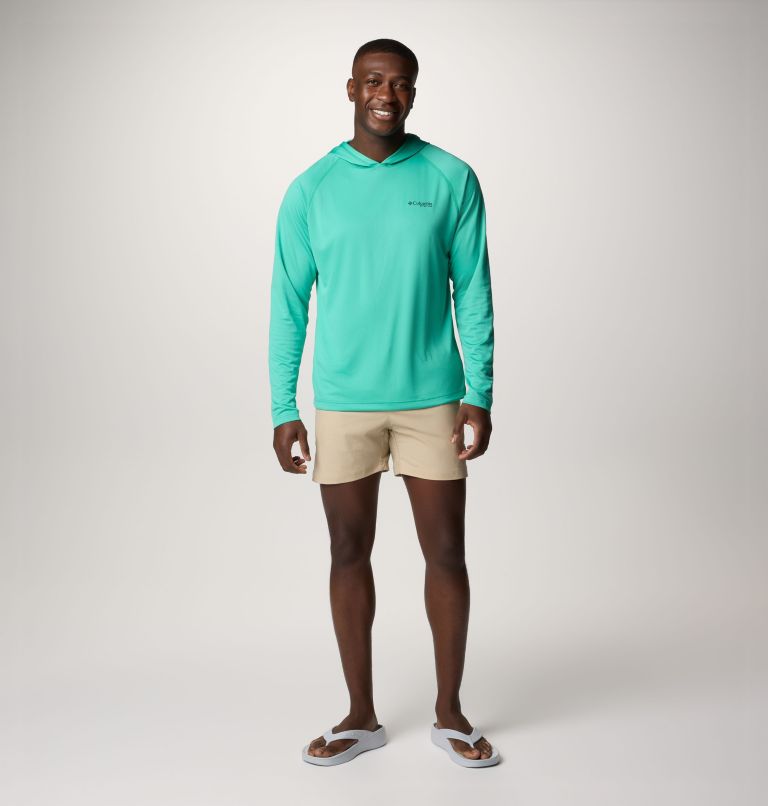Men's PFG Solar Stream Hoodie, Color: Glaze Green, image 2