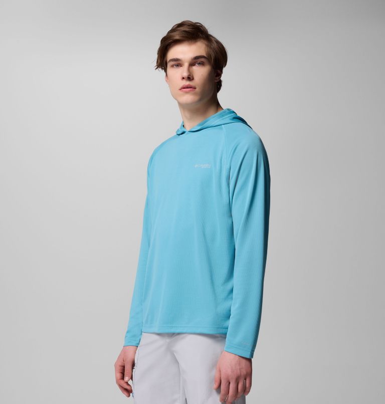 Men's PFG Solar Stream Hoodie, Color: Vintage Blue, image 4