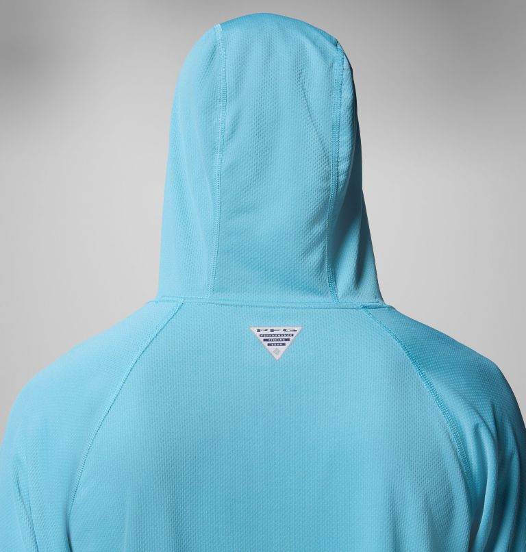 Men's PFG Solar Stream Hoodie, Color: Vintage Blue, image 7