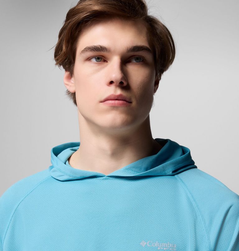 Men's PFG Solar Stream Hoodie, Color: Vintage Blue, image 8