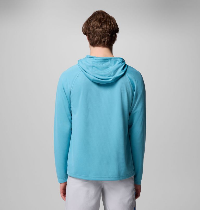 Men's PFG Solar Stream Hoodie, Color: Vintage Blue, image 3
