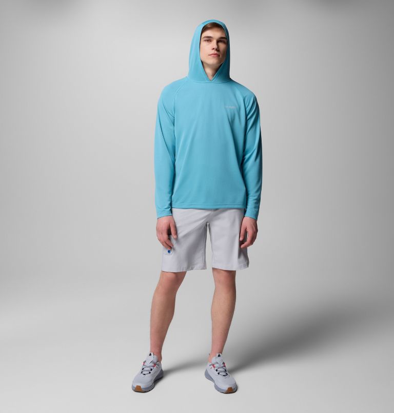 Men's PFG Solar Stream Hoodie, Color: Vintage Blue, image 2