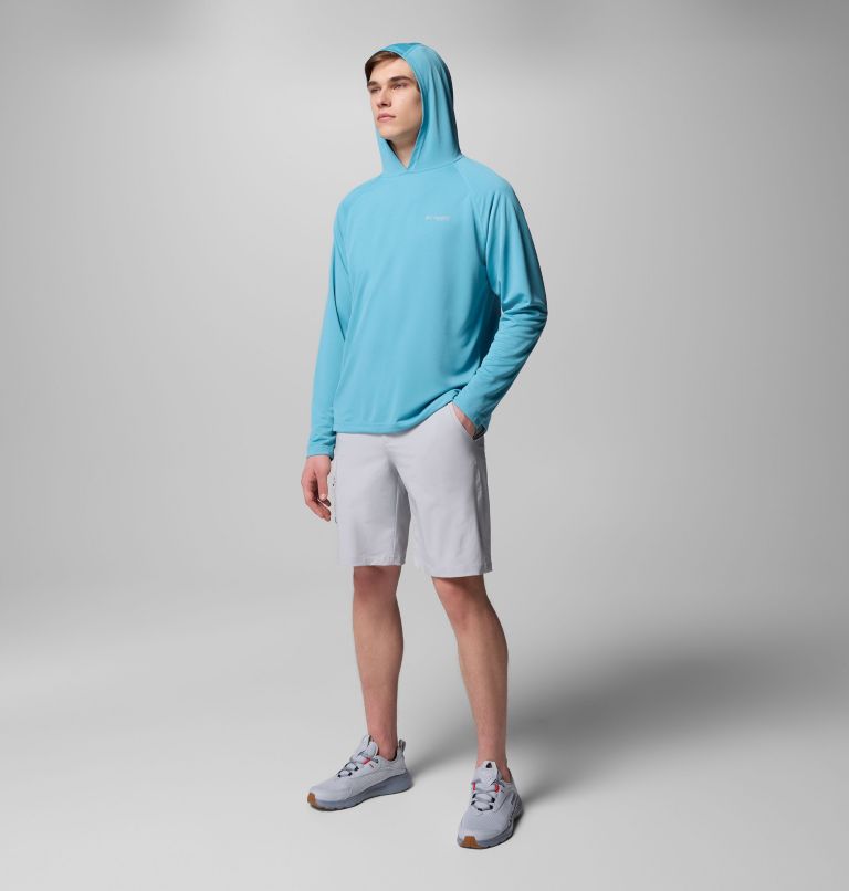 Men's PFG Solar Stream Hoodie, Color: Vintage Blue, image 11