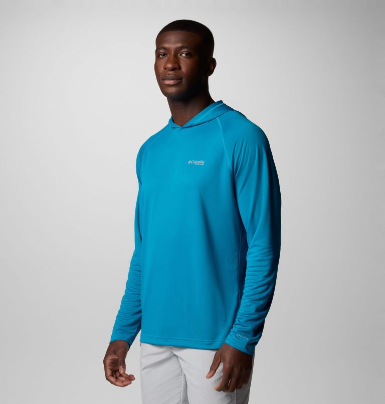 Men's PFG Solar Stream Hoodie, Color: Blue Echo, image 4