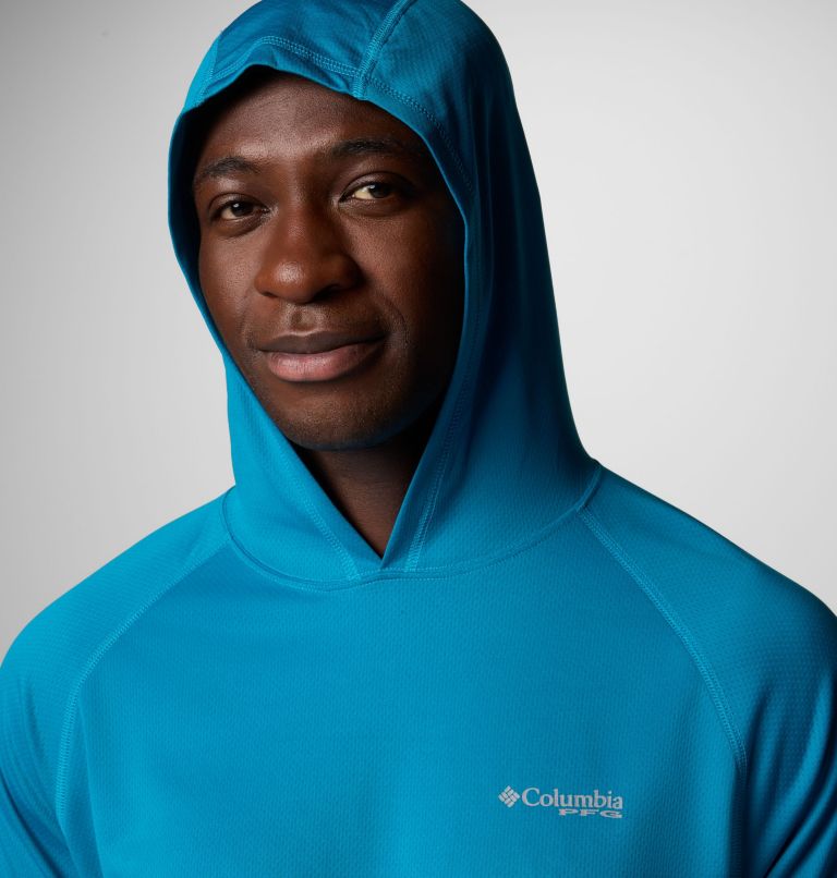 Men's PFG Solar Stream Hoodie, Color: Blue Echo, image 5