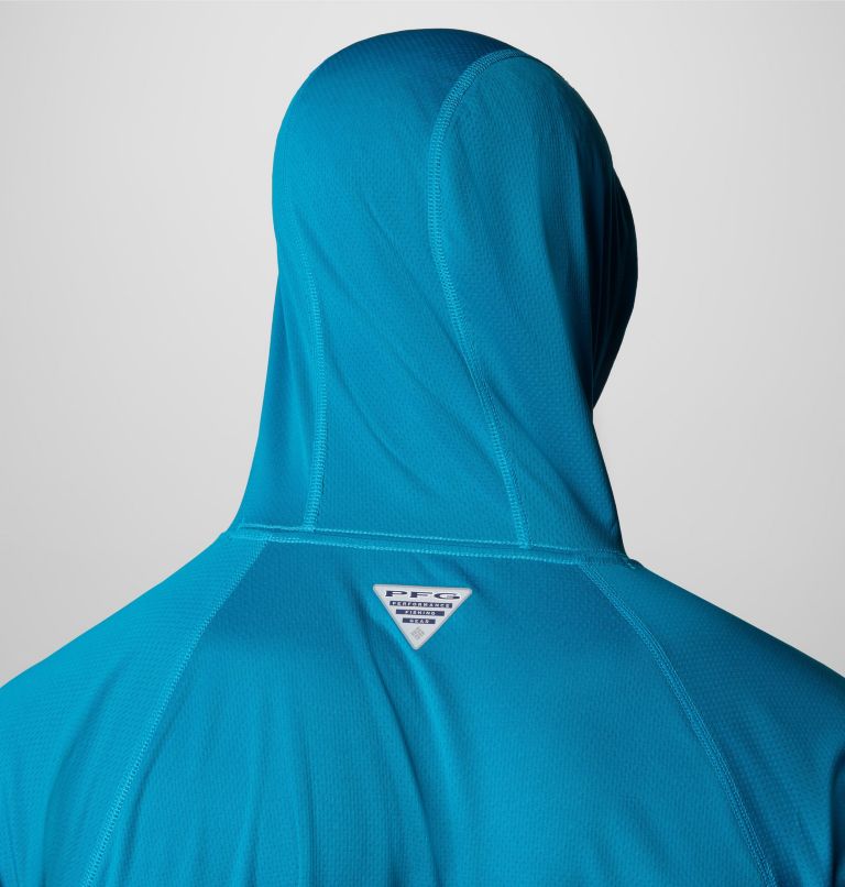 Men's PFG Solar Stream Hoodie, Color: Blue Echo, image 6