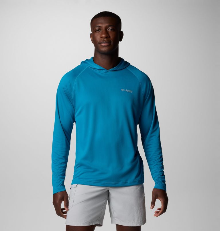 Men's PFG Solar Stream Hoodie, Color: Blue Echo, image 1