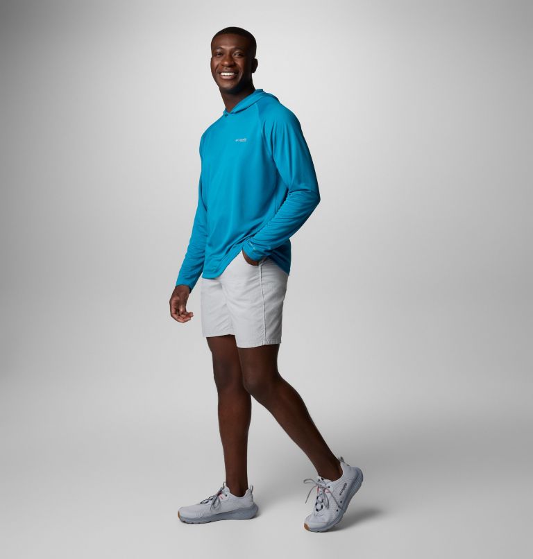 Men's PFG Solar Stream Hoodie, Color: Blue Echo, image 2