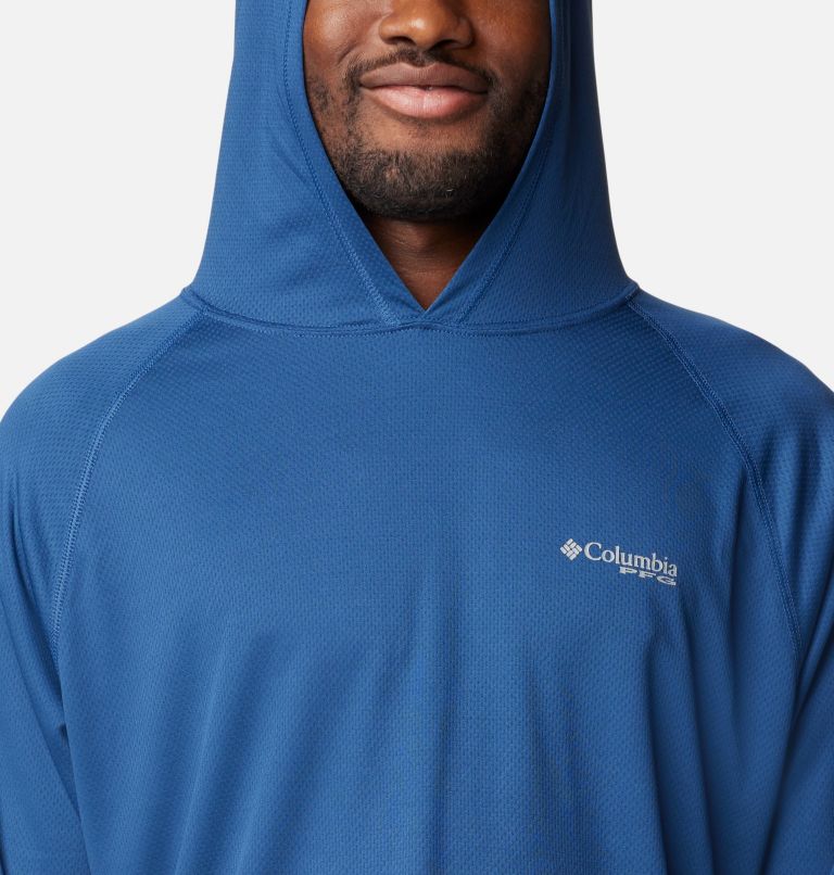 Men's PFG Solar Stream Hoodie, Color: Carbon, image 4