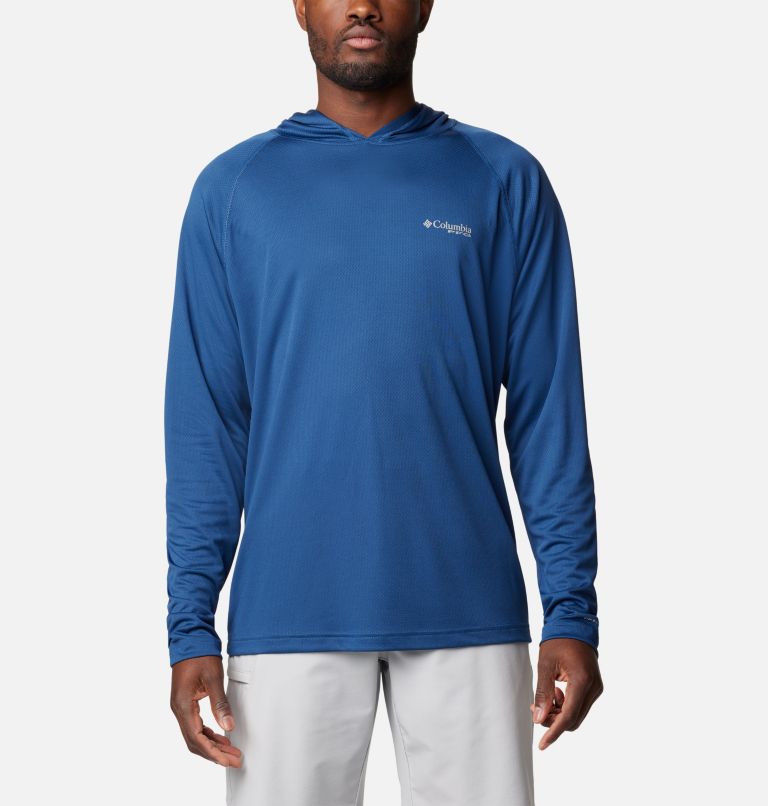 Men's PFG Solar Stream Hoodie, Color: Carbon, image 1