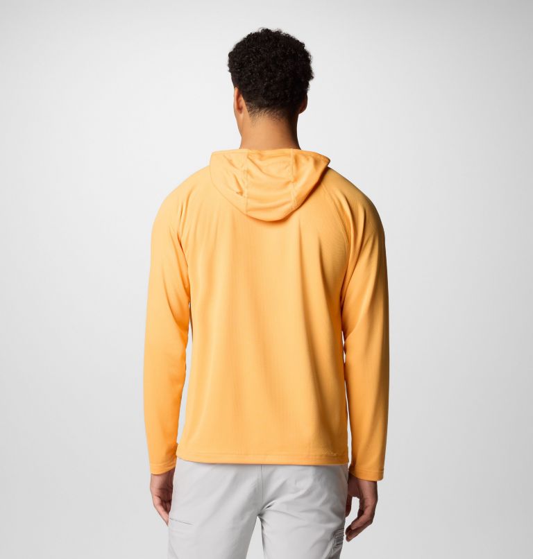 Men's PFG Solar Stream Hoodie, Color: Summer Orange, image 3