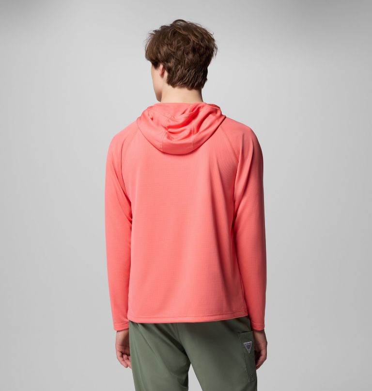 Men's PFG Solar Stream Hoodie, Color: Melonade, image 3