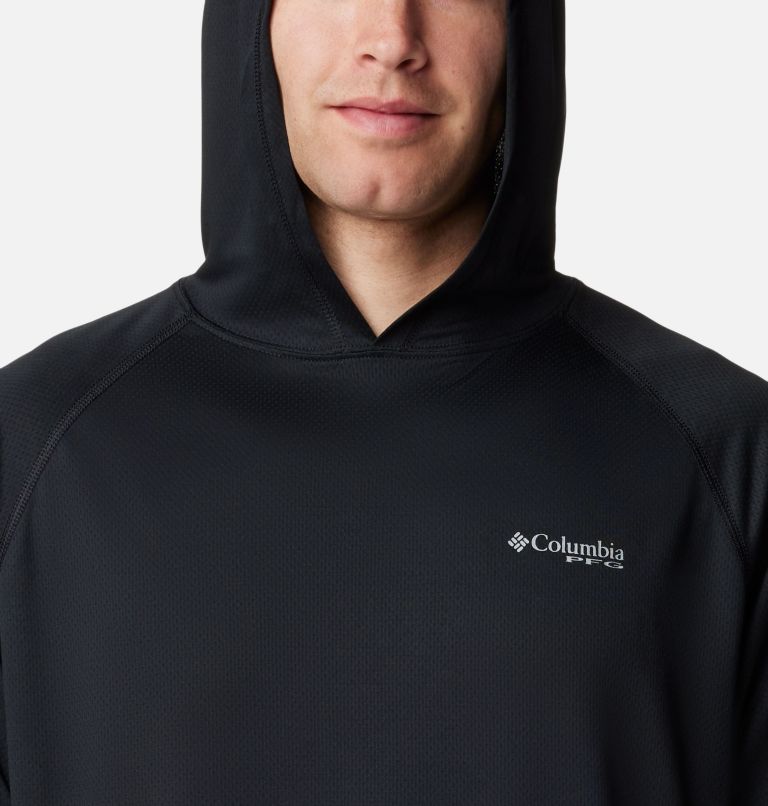 Men's PFG Solar Stream Hoodie - Tall, Color: Black, image 4