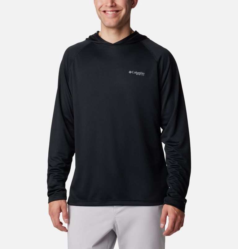 Men's PFG Solar Stream Hoodie - Tall, Color: Black, image 1