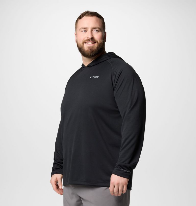 Men's PFG Solar Stream Hoodie - Big, Color: Black, image 4