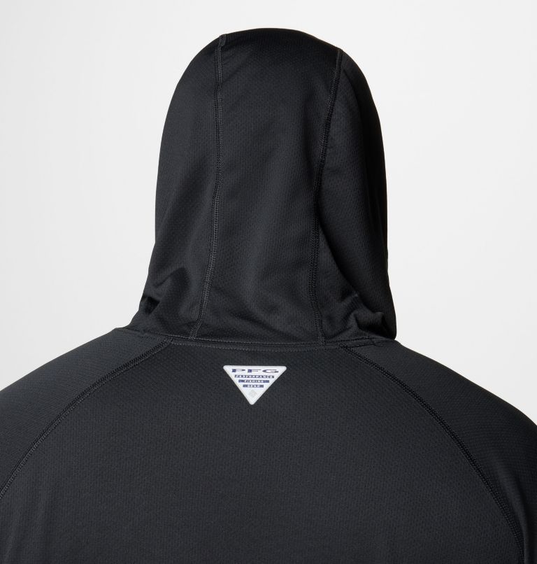 Men's PFG Solar Stream Hoodie - Big, Color: Black, image 6