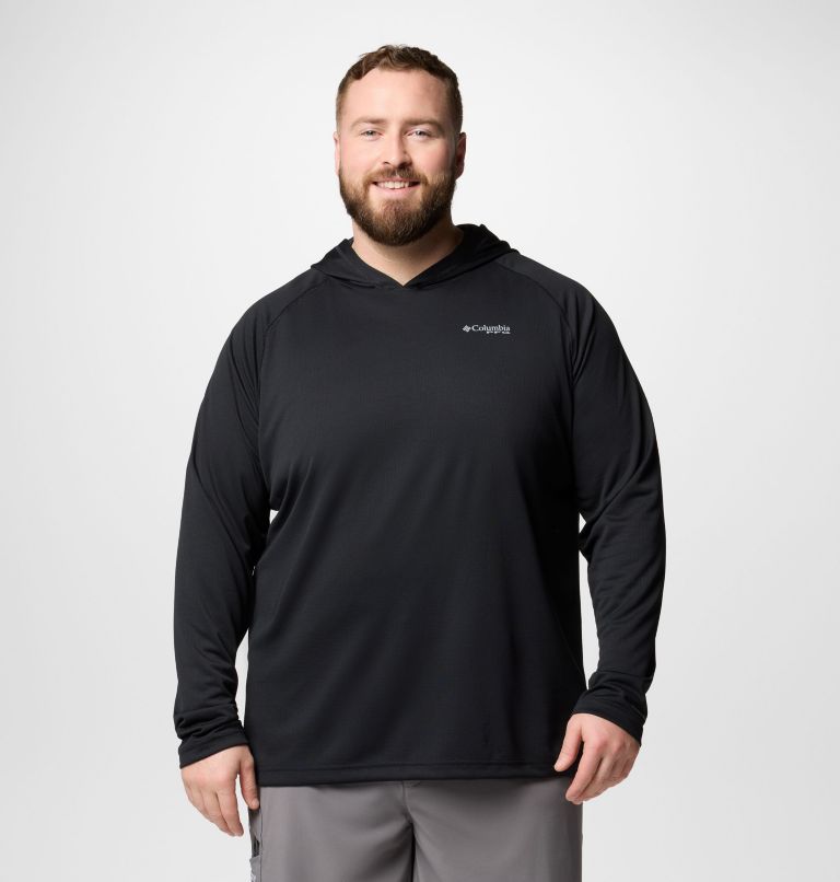 Men's PFG Solar Stream Hoodie - Big, Color: Black, image 1