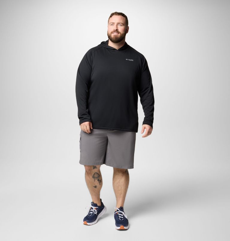 Men's PFG Solar Stream Hoodie - Big, Color: Black, image 2