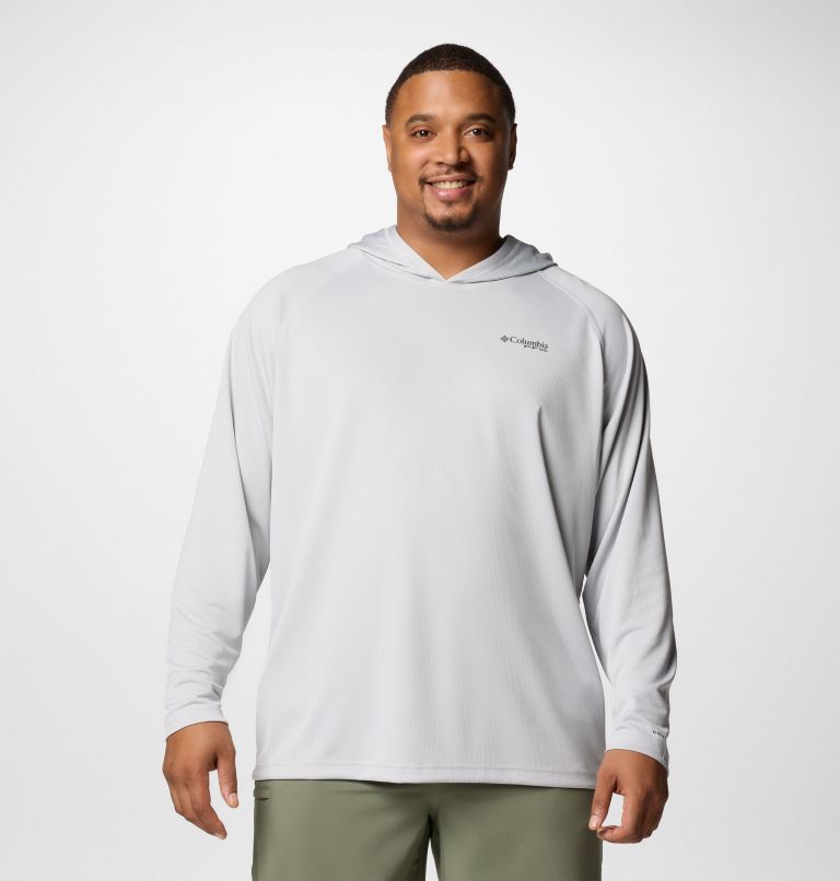 Men's PFG Solar Stream Hoodie - Big, Color: Cool Grey, image 1