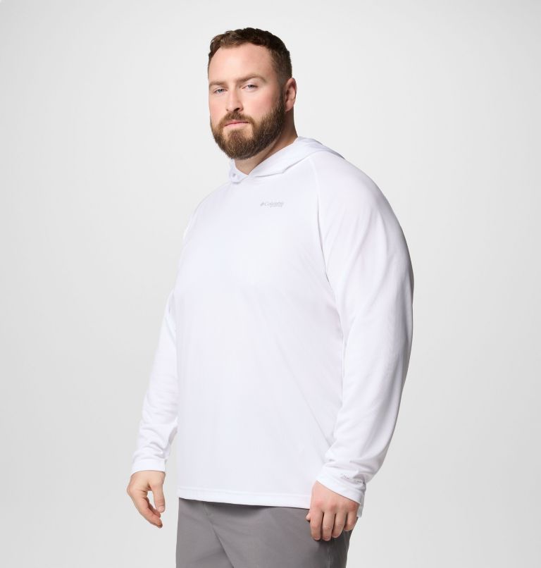 Men's PFG Solar Stream Hoodie - Big, Color: White, image 4