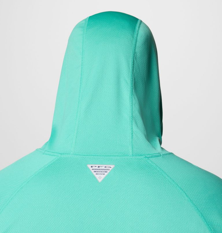 Men's PFG Solar Stream Hoodie - Big, Color: Glaze Green, image 6