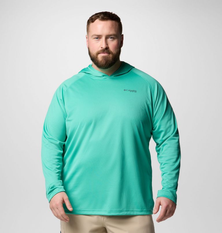 Men's PFG Solar Stream Hoodie - Big, Color: Glaze Green, image 1