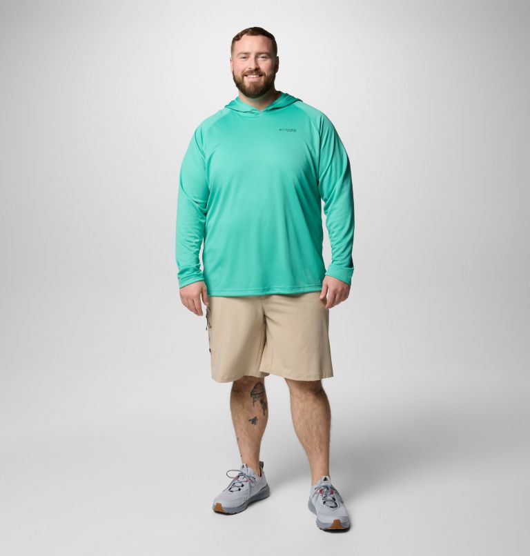 Men's PFG Solar Stream Hoodie - Big, Color: Glaze Green, image 2