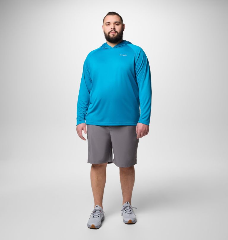 Men's PFG Solar Stream Hoodie - Big, Color: Blue Echo, image 2