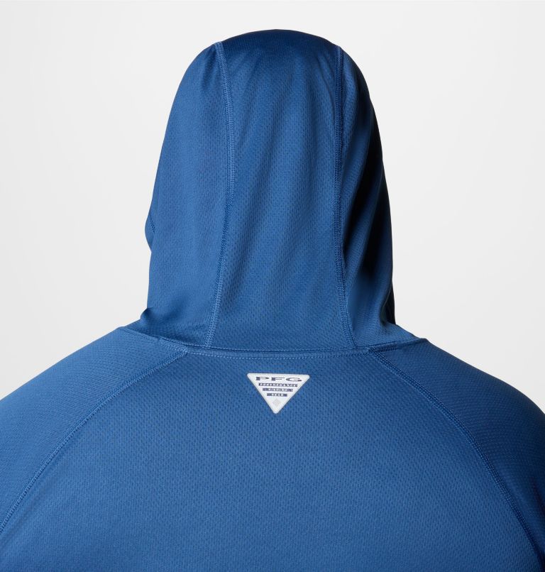 Men's PFG Solar Stream Hoodie - Big, Color: Carbon, image 6