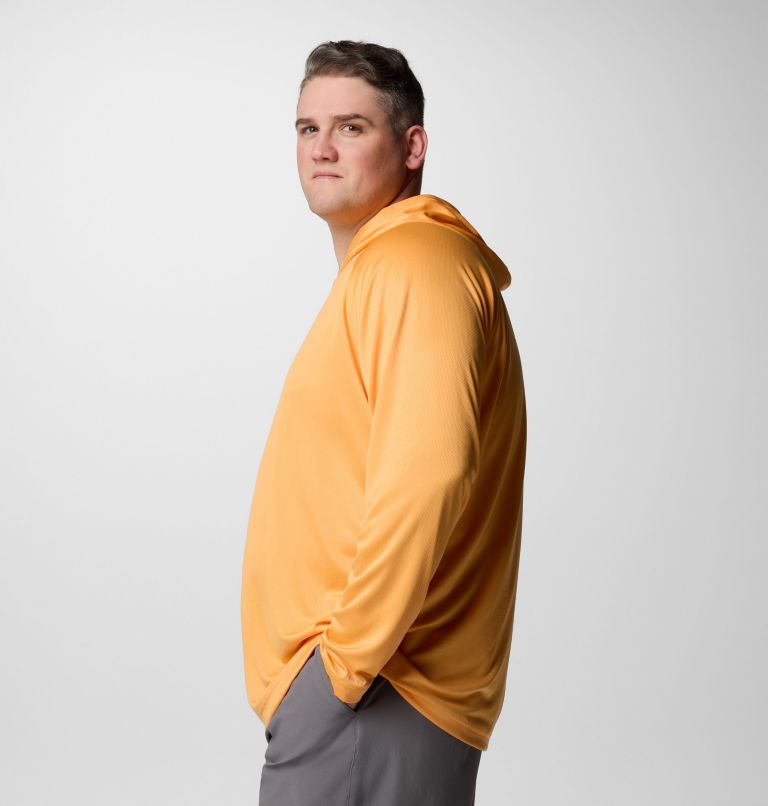 Men's PFG Solar Stream Hoodie - Big, Color: Summer Orange, image 4