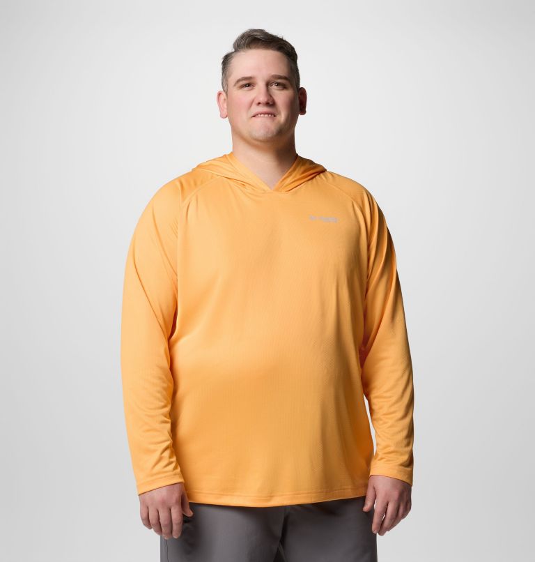 Men's PFG Solar Stream Hoodie - Big, Color: Summer Orange, image 1