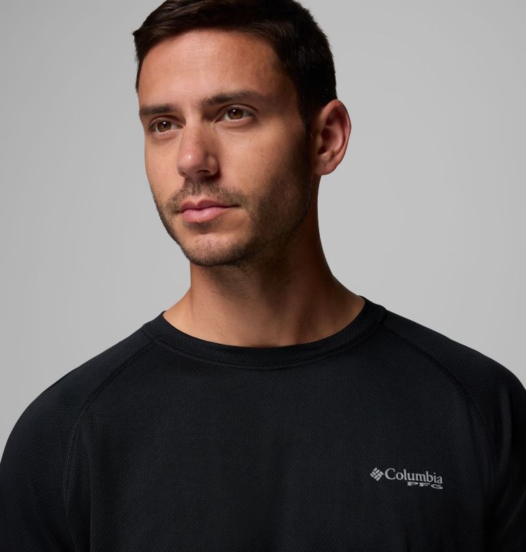 Men's PFG Solar Stream Long Sleeve Shirt, Color: Black, image 5