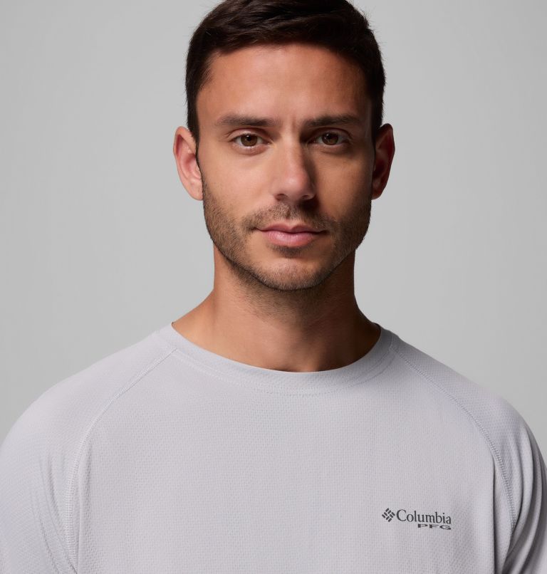Men's PFG Solar Stream Long Sleeve Shirt, Color: Cool Grey, image 5