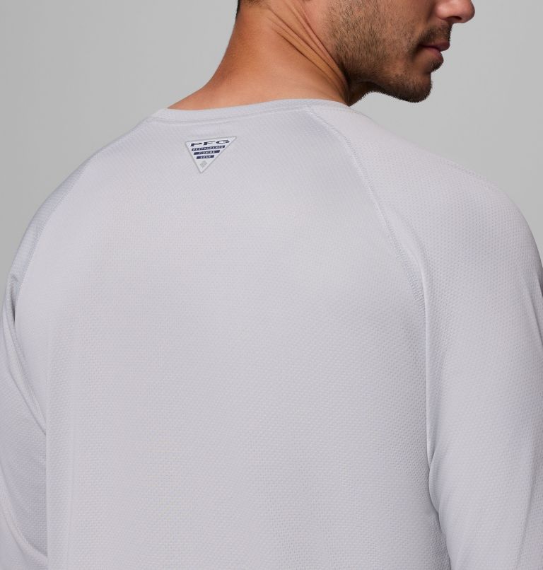 Men's PFG Solar Stream Long Sleeve Shirt, Color: Cool Grey, image 6