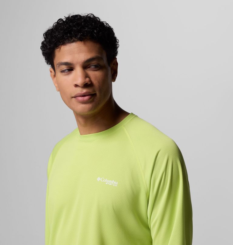 Men's PFG Solar Stream Long Sleeve Shirt, Color: Voltage, image 5