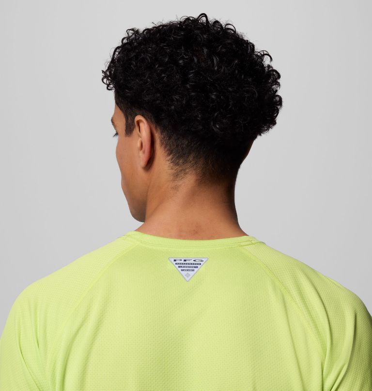 Men's PFG Solar Stream Long Sleeve Shirt, Color: Voltage, image 6