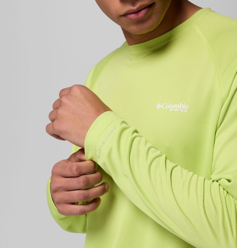 Men's PFG Solar Stream Long Sleeve Shirt, Color: Voltage, image 7
