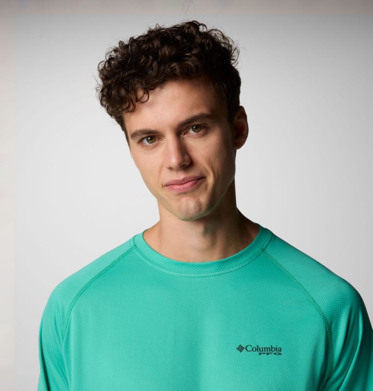 Men's PFG Solar Stream Long Sleeve Shirt, Color: Glaze Green, image 5