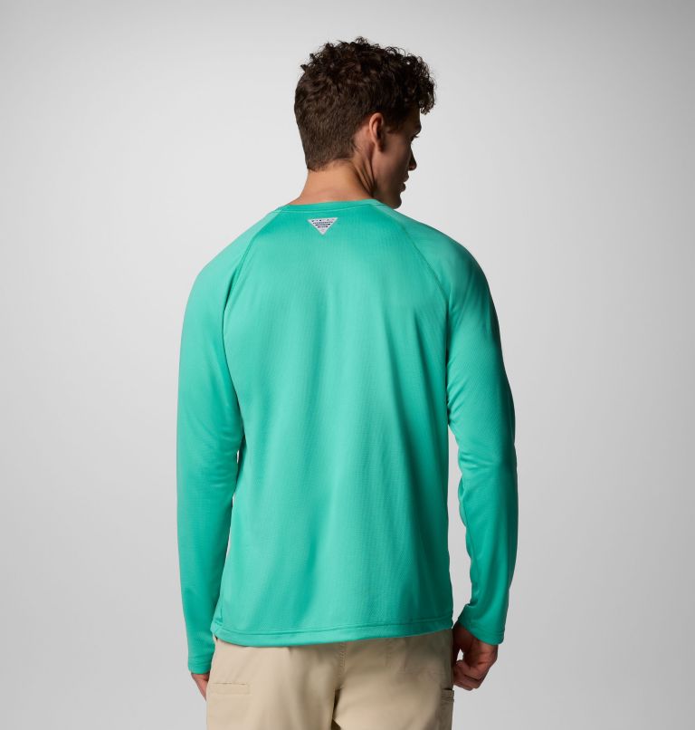 Men's PFG Solar Stream Long Sleeve Shirt, Color: Glaze Green, image 3