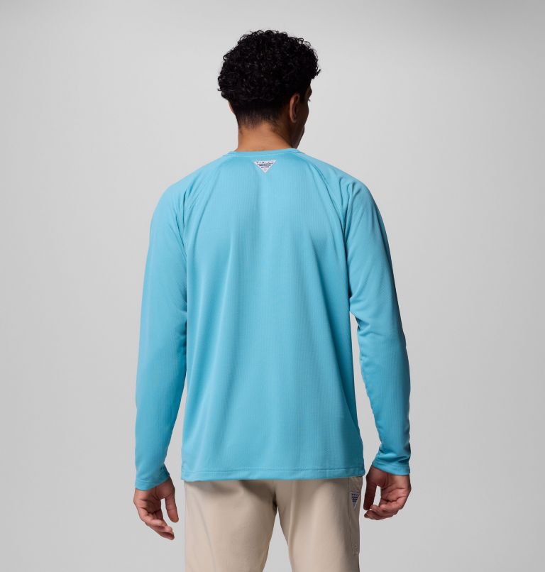 Men's PFG Solar Stream Long Sleeve Shirt, Color: Vintage Blue, image 3