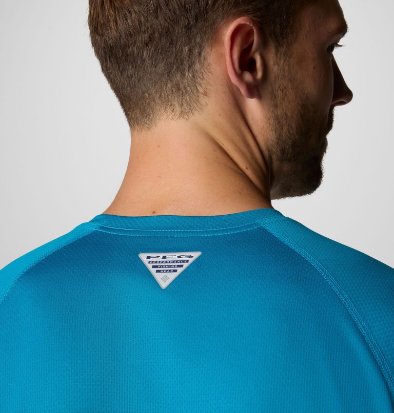 Men's PFG Solar Stream Long Sleeve Shirt, Color: Blue Echo, image 6