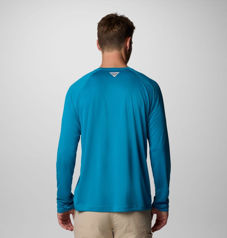 Men's PFG Solar Stream Long Sleeve Shirt, Color: Blue Echo, image 3