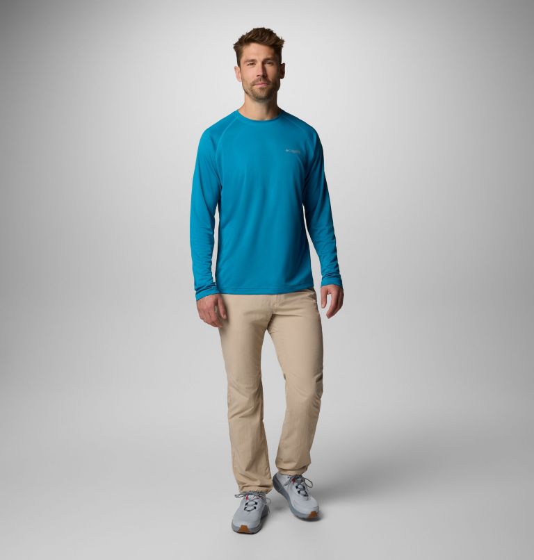 Men's PFG Solar Stream Long Sleeve Shirt, Color: Blue Echo, image 2