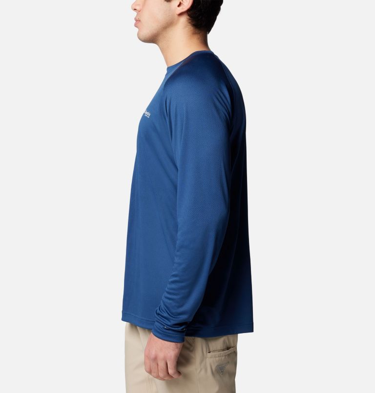 Men's PFG Solar Stream Long Sleeve Shirt, Color: Carbon, image 3