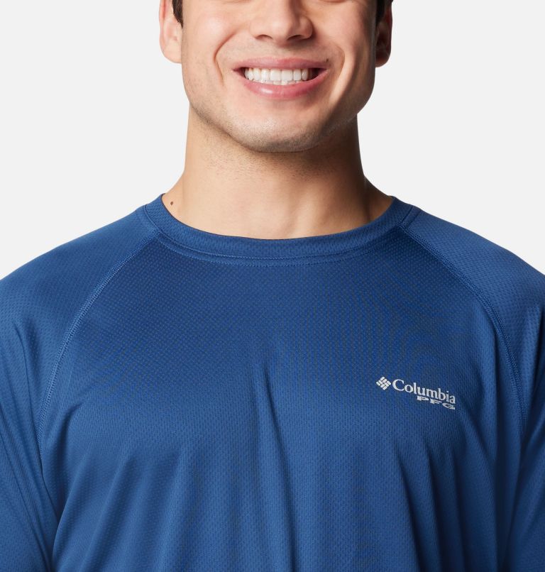 Men's PFG Solar Stream Long Sleeve Shirt, Color: Carbon, image 4