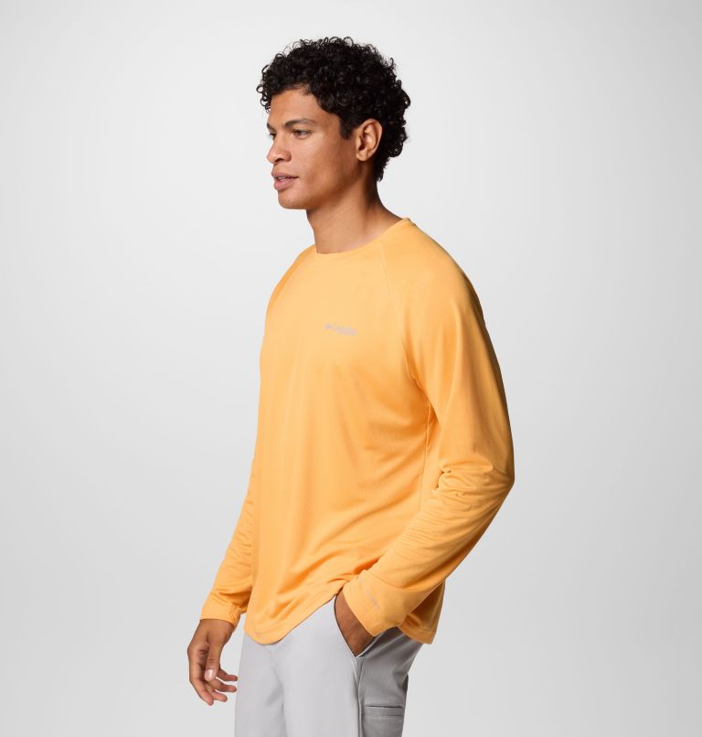 Men's PFG Solar Stream Long Sleeve Shirt, Color: Summer Orange, image 4
