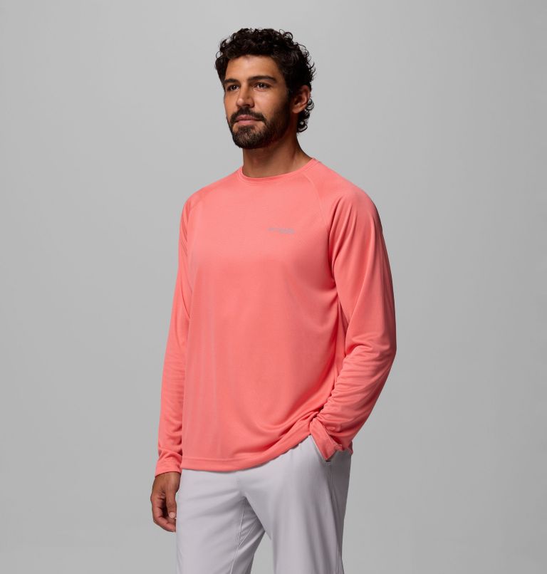 Men's PFG Solar Stream Long Sleeve Shirt, Color: Melonade, image 4