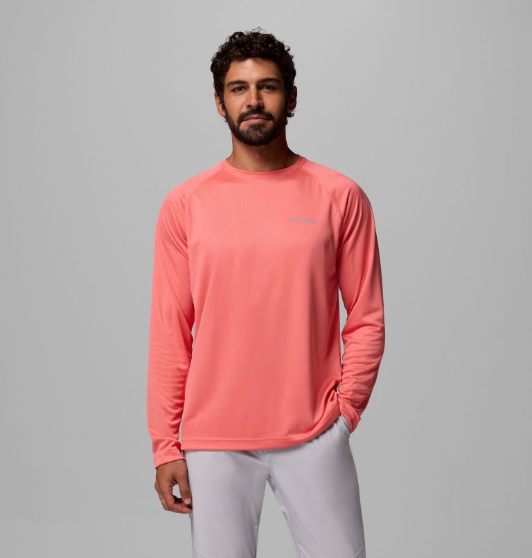 Men's PFG Solar Stream Long Sleeve Shirt, Color: Melonade, image 1