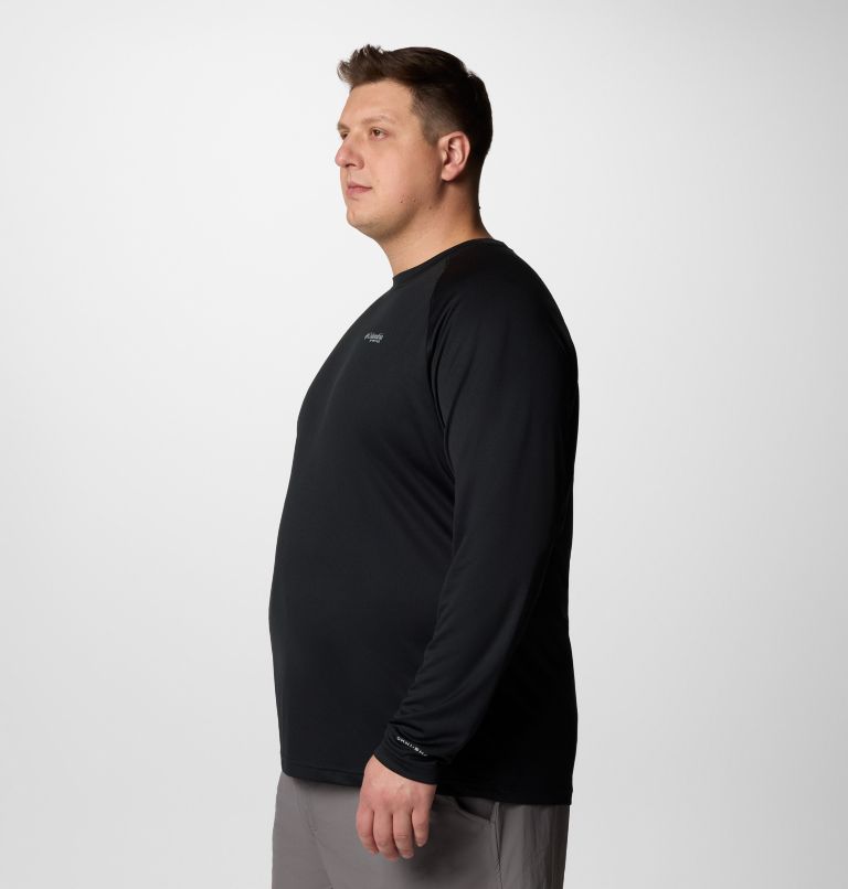 Men's PFG Solar Stream Long Sleeve Shirt - Big, Color: Black, image 4
