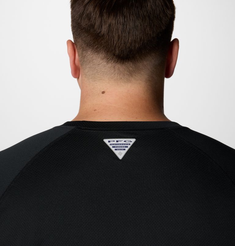 Men's PFG Solar Stream Long Sleeve Shirt - Big, Color: Black, image 6